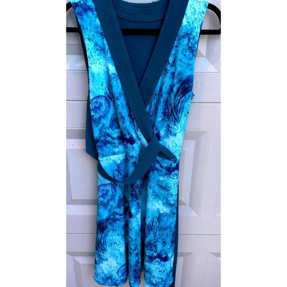 Stylish Aqua Wrap Dress by White House Black Market, 10